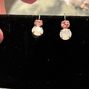 Sabika Pink and White Earrings